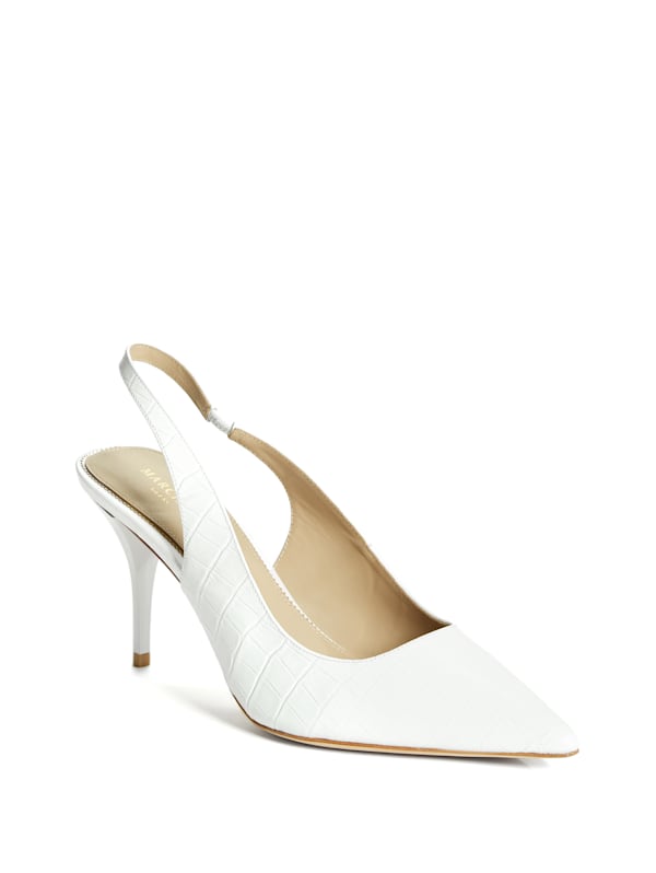 White hot sale crocodile heels