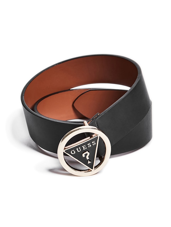 Round Triangle Logo Buckle Belt