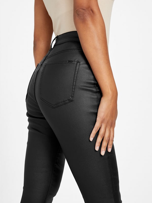 Faux Leather Coated Jeans – Collab Boutique