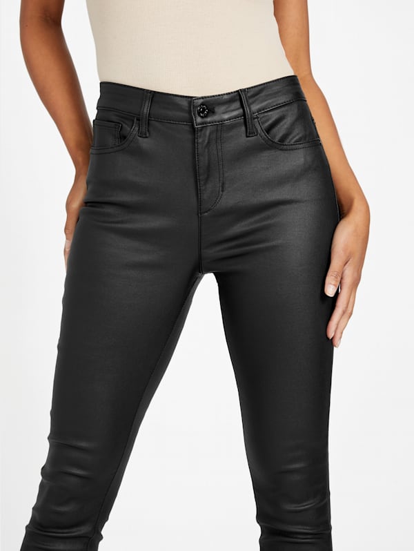 black coated jeans