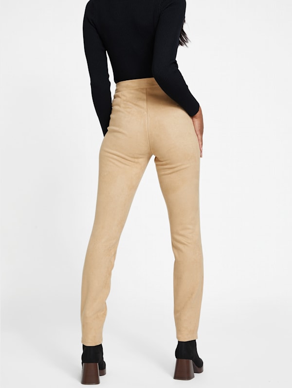 Beige suede leggings outlet