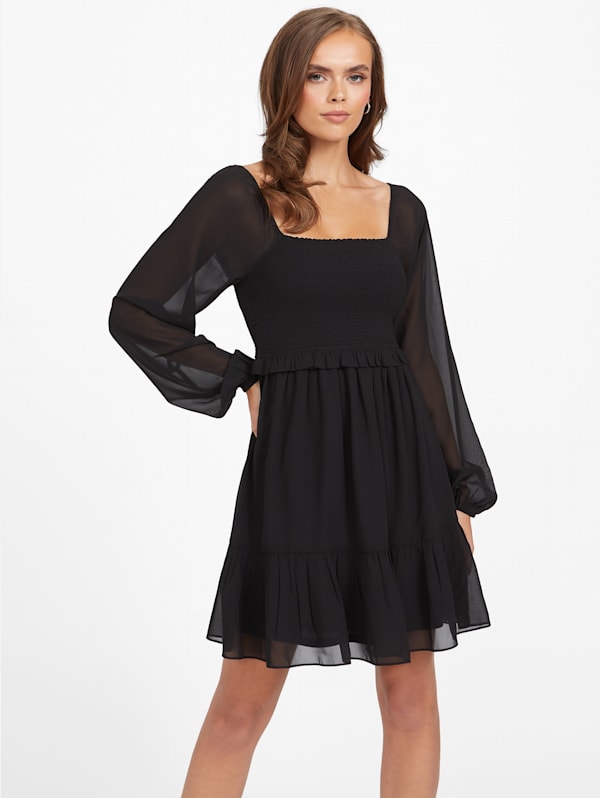 MISA Los Angeles Marisa Mini Dress Chiffon Casablanca Printed Black Size XS