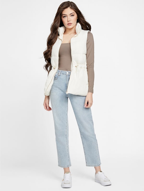 Guess white vest store