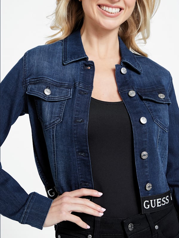 Denim jacket guess top