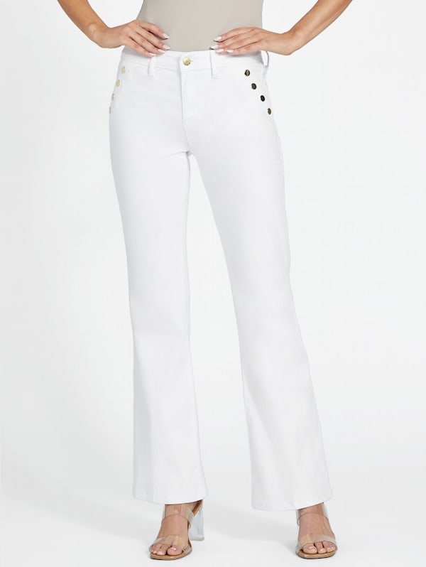 White sailor jeans top