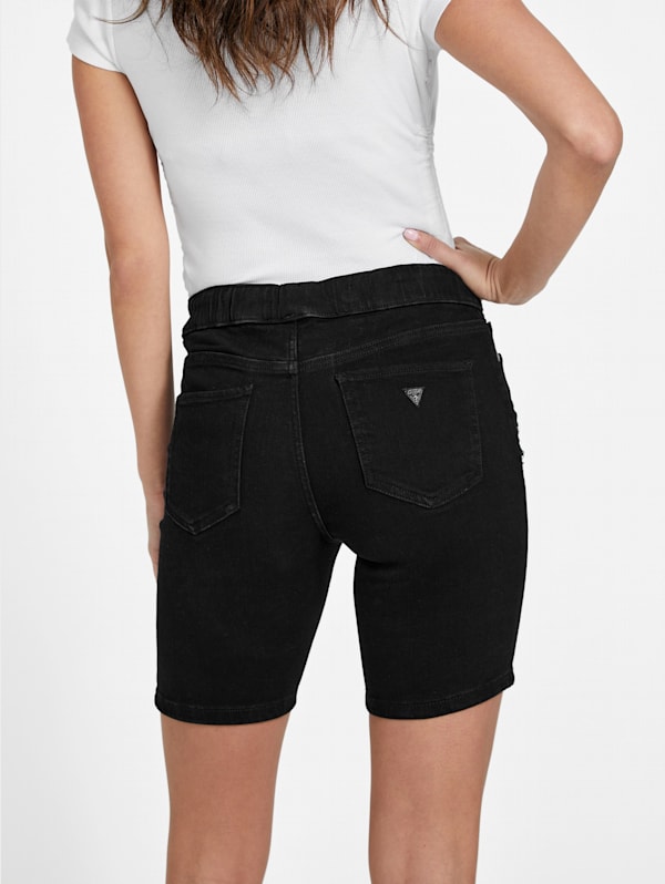 Domee Girls' Short Leggings - Summer Shorts - Pack of 3, Black +