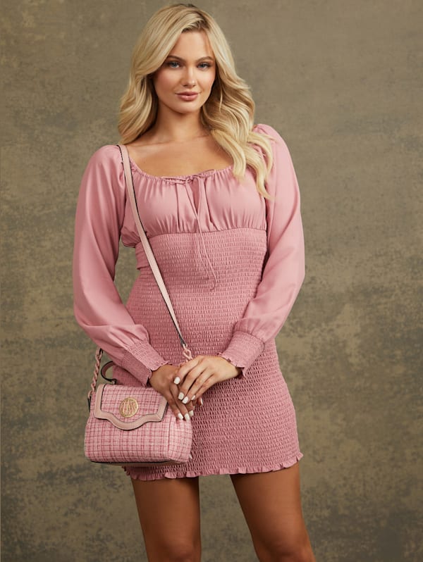 Molly Smocked Mini Dress | GUESS Factory