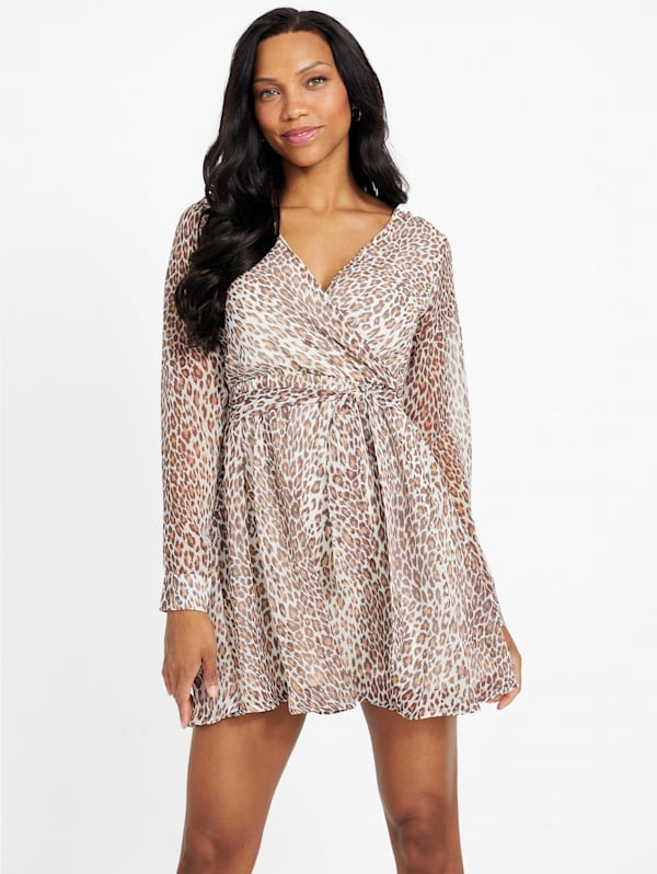 Guess leopard print dress deals