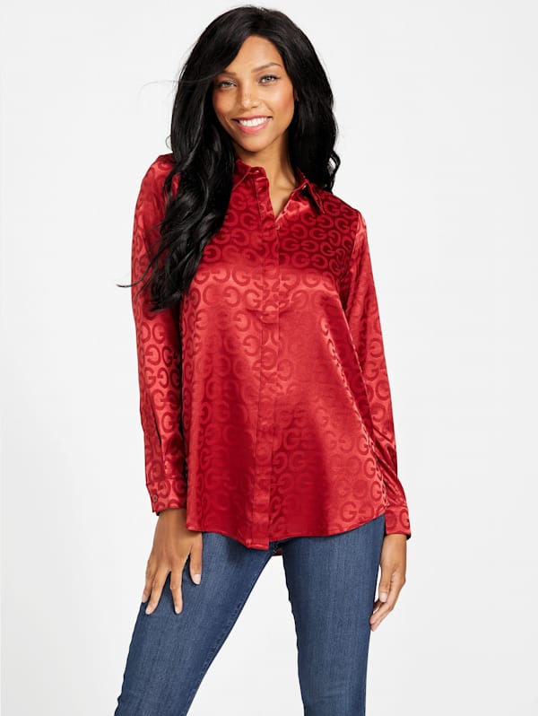 Lucky Brand Top 3X. Made in India, lightweight gauzy fabric. Red