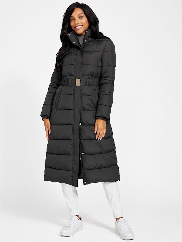 Crystal Longline Hooded Puffer Jacket