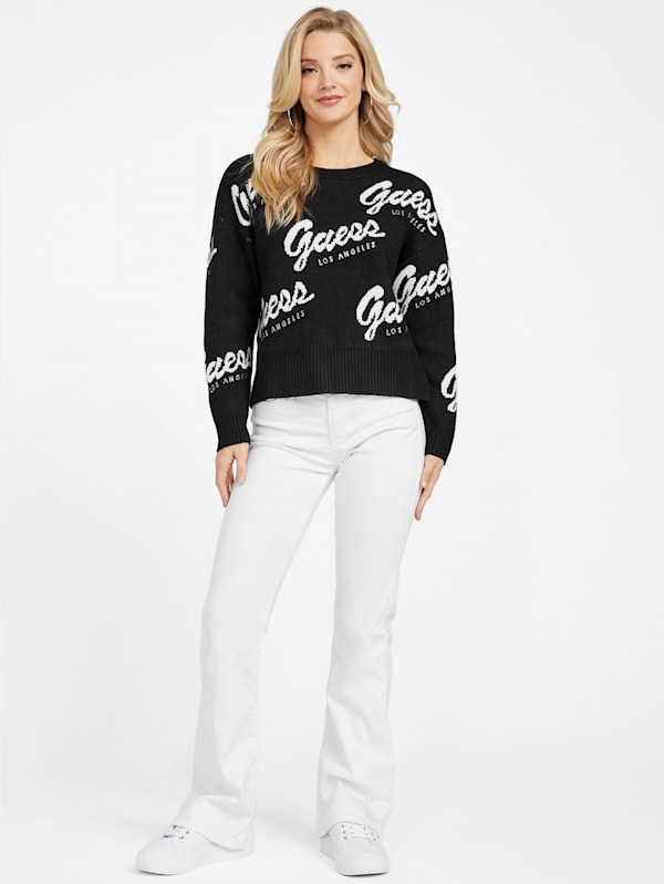 White guess sweatshirt store