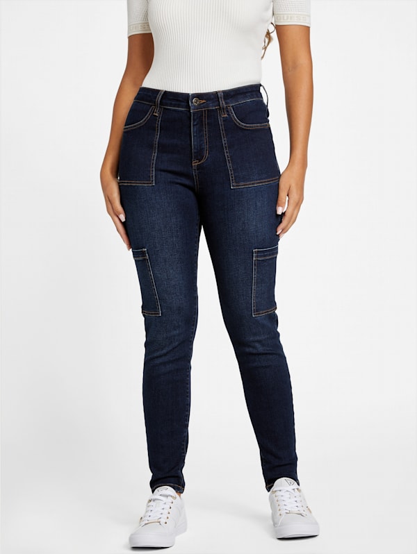 Gianna Mid Rise Cargo Skinny Jeans GUESS Factory Ca