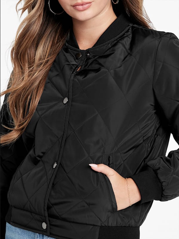 Factory Violet Quilted Jacket Black S