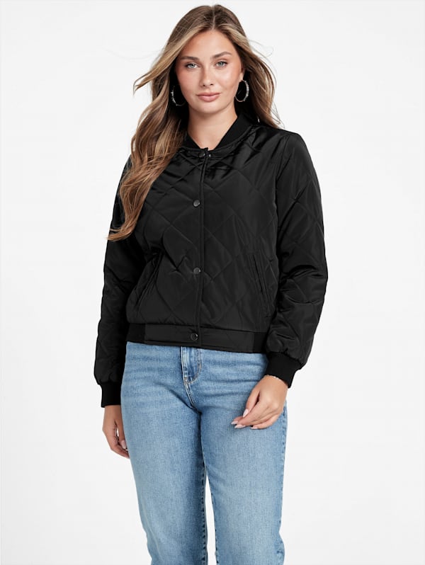 Factory Violet Quilted Jacket Black M
