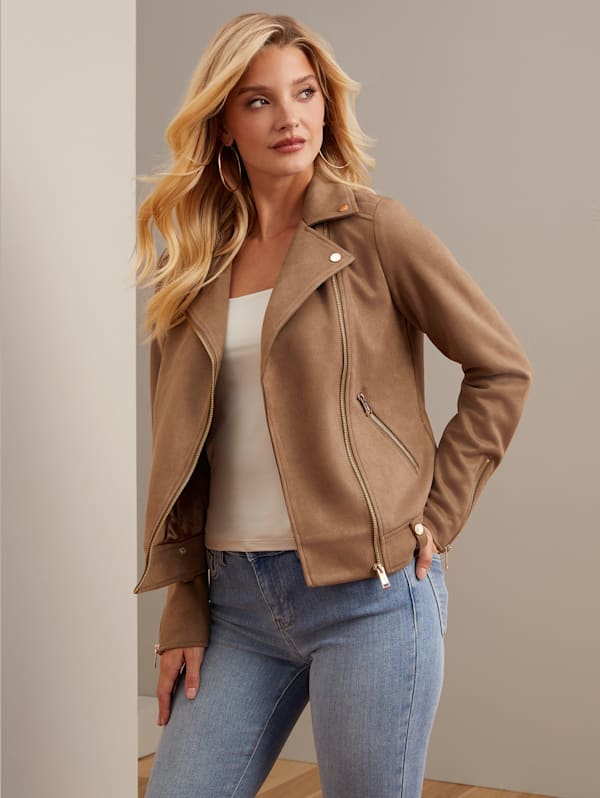 Nell Faux Suede Jacket GUESS Factory