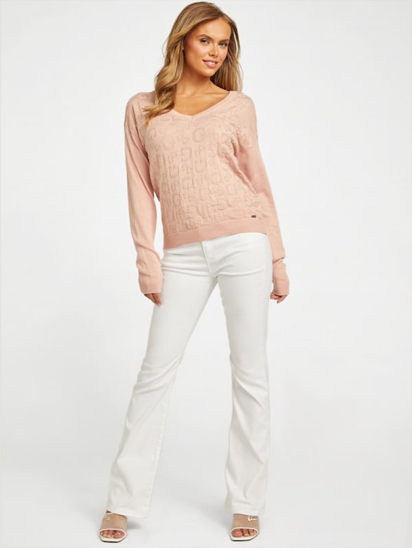 Guess pink sweater outlet
