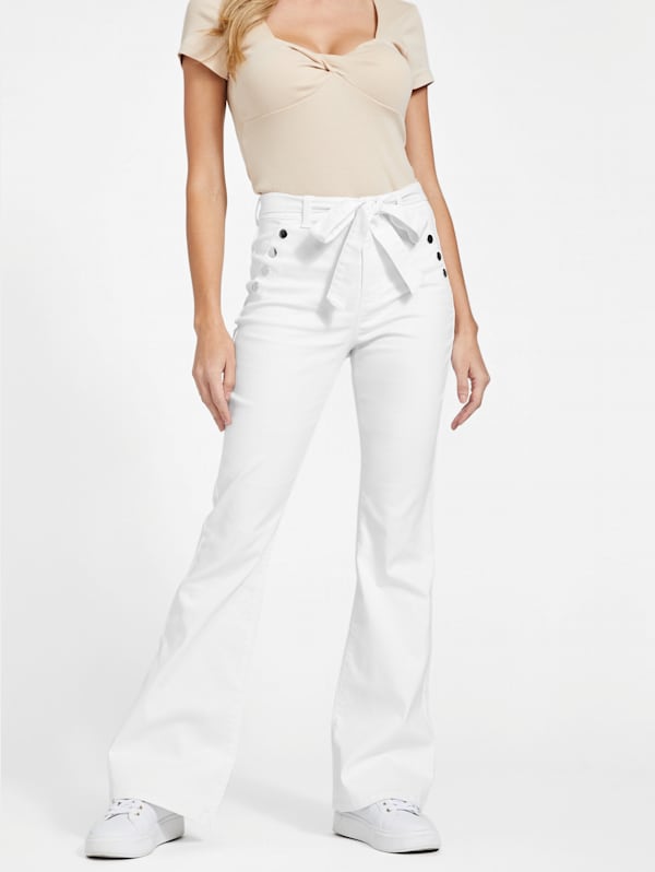 Bella Belted Sailor Flare Jeans GUESS Factory Ca