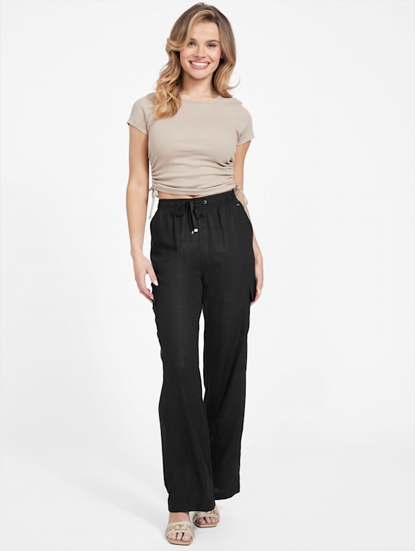 Guess linen pants deals