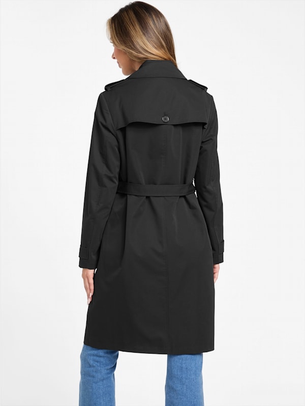 Guess black trench coat deals