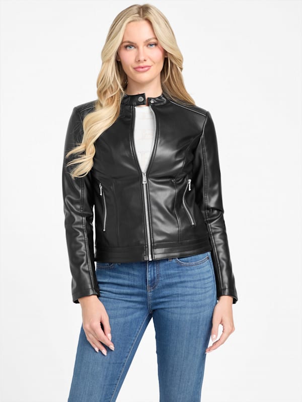 Guess factory store leather jacket