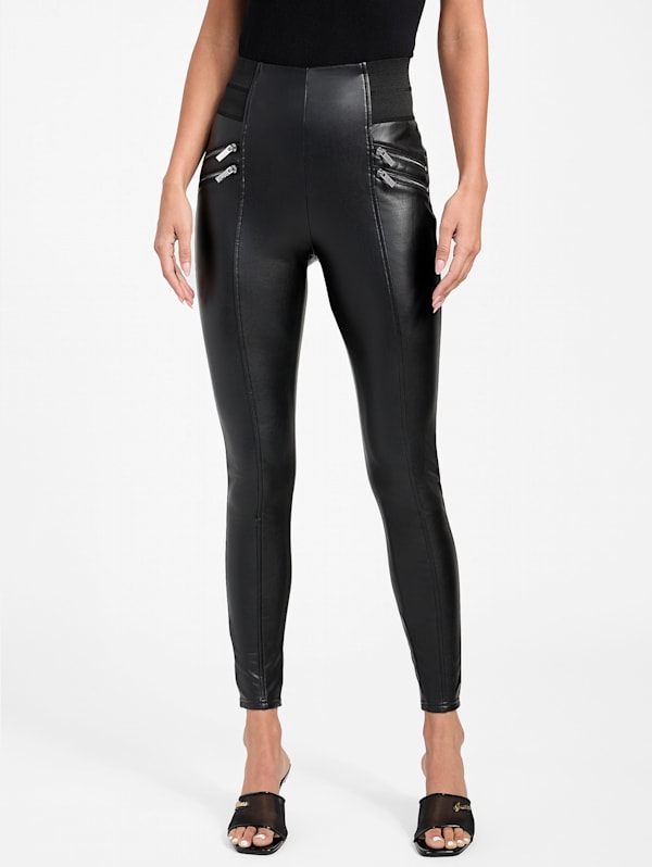 Kenny Faux Leather Leggings GUESS Factory