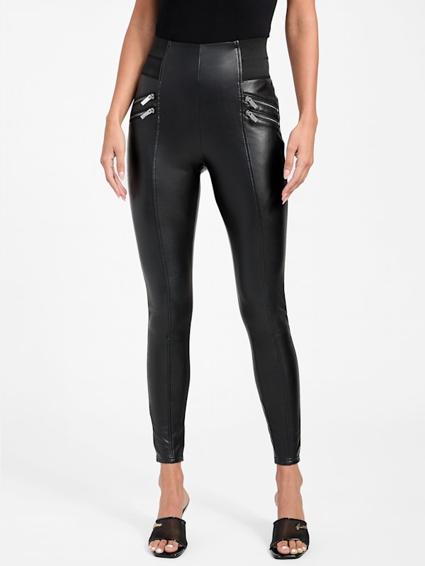 High Waist Leather Leggings