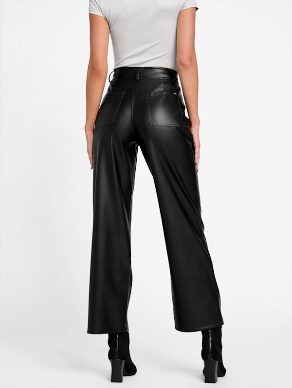 Guess leather jeans deals