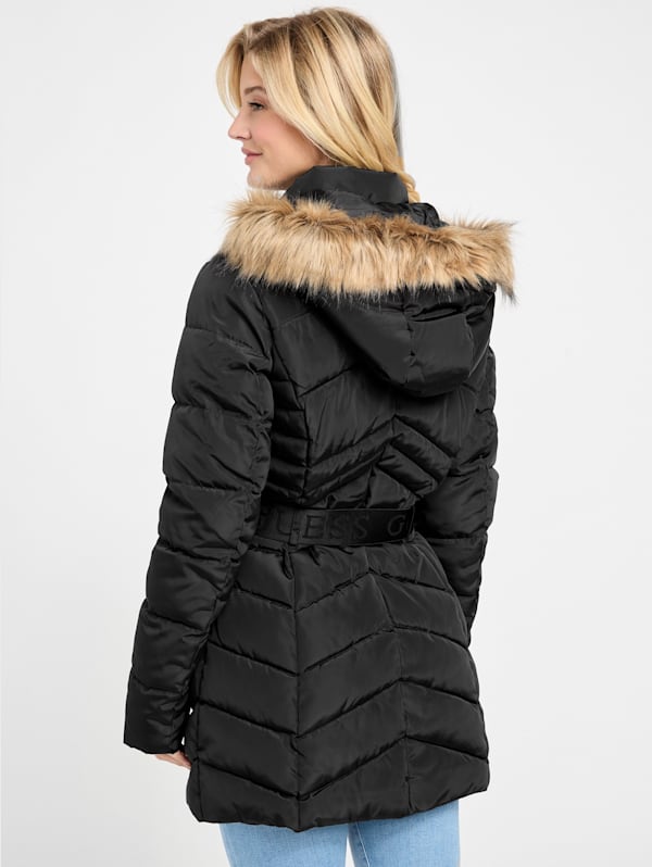 Stevie Hooded Puffer Coat | GUESS Factory
