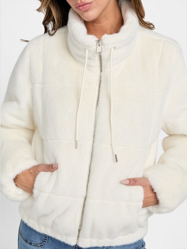 Zarleen Faux-Fur Jacket | GUESS Factory Ca