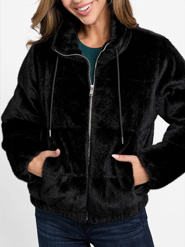 Factory Zarleen Faux fur Jacket Black S