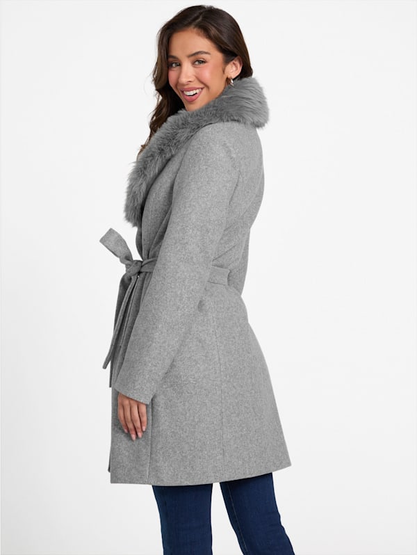 Cheryl Faux Fur Coat GUESS Factory