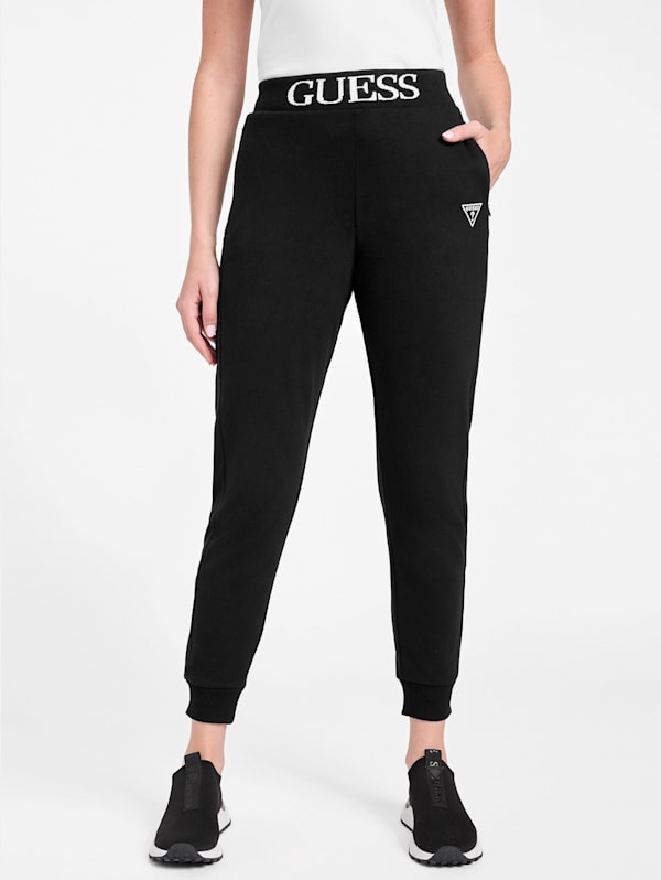 Factory Alessia Logo Waist Joggers Black M