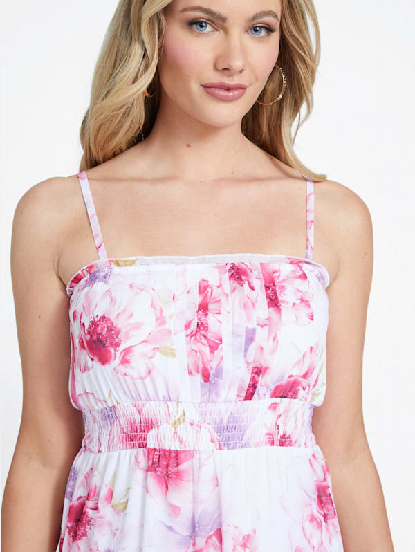 Zariah Printed Tiered Maxi Dress | GUESS Factory