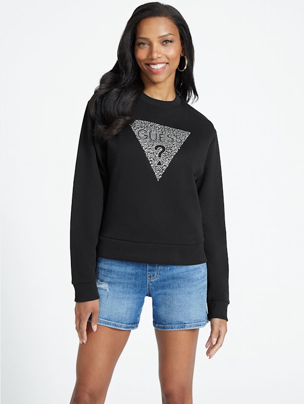 Guess triangle logo sweatshirt outlet