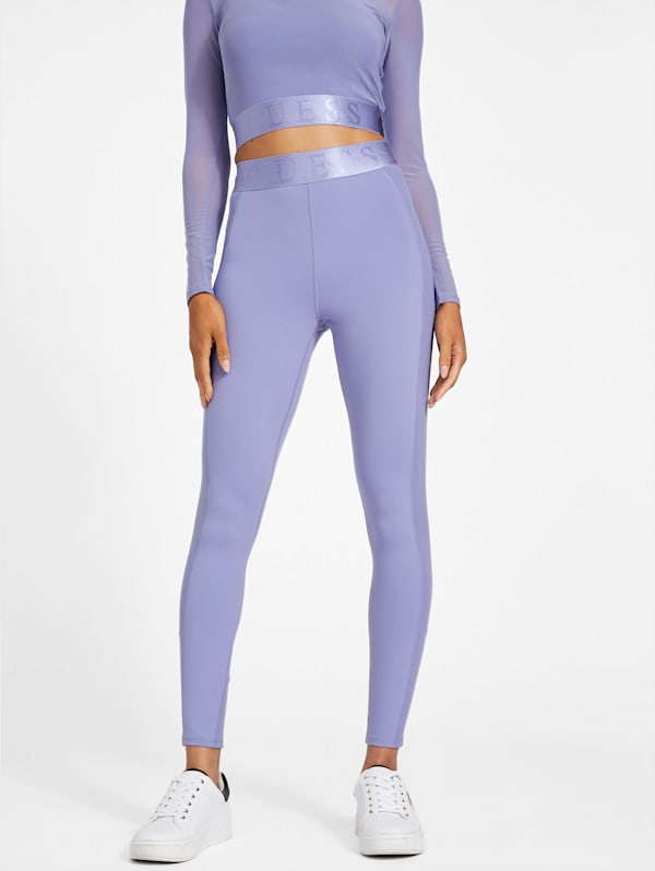 Purple mesh leggings store