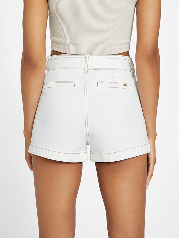 Sloane High Rise Belted Shorts GUESS Factory Ca