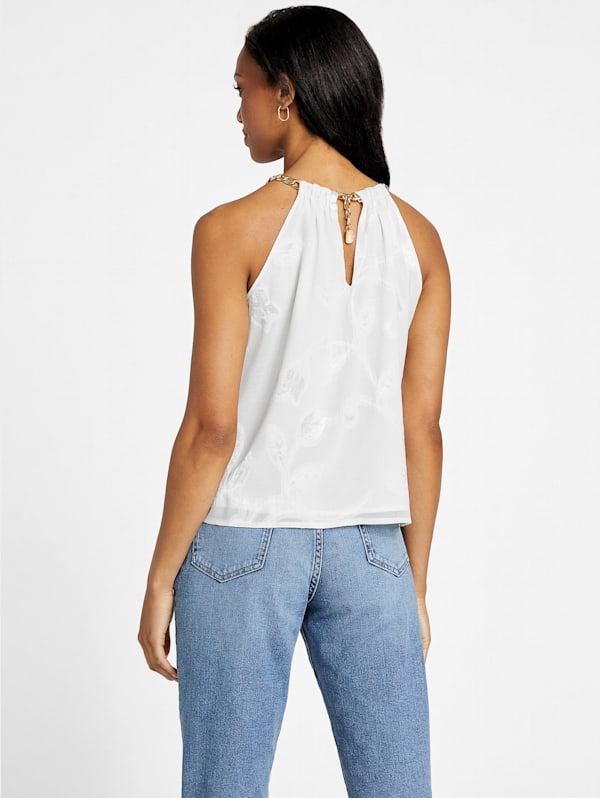 Factory Sandie Sleeveless Top White XL