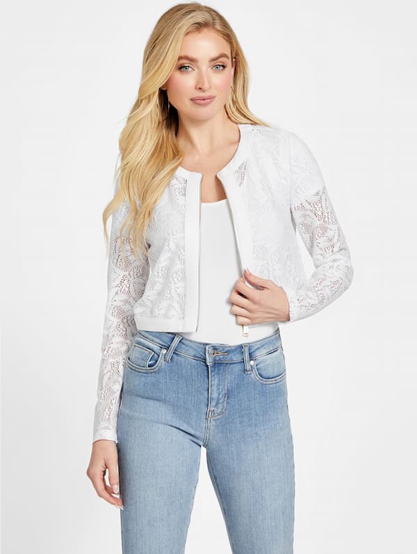 Terry Lace Jacket | GUESS Factory Ca