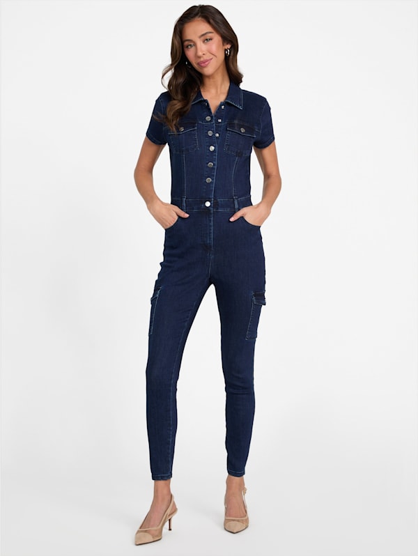 Factory Eco Brianna Denim Jumpsuit Blue XS