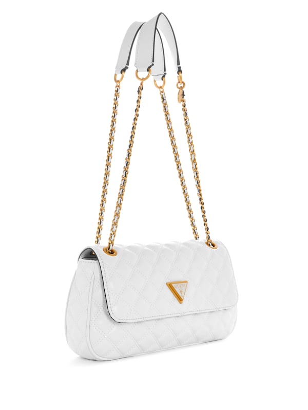 Guess white quilted handbag discount