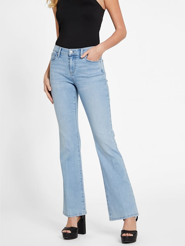 Buy Blue Mid Rise Bootcut Jeans for Women Online