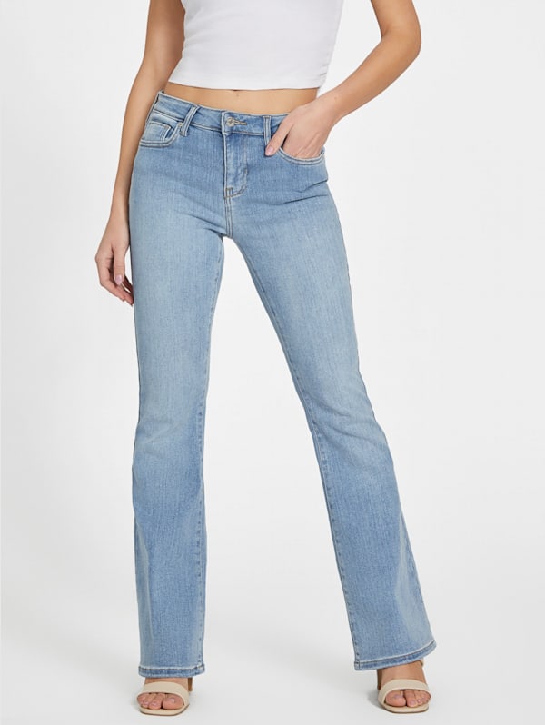 Eco Sharona Mid-Rise Flare Jeans | GUESS Factory