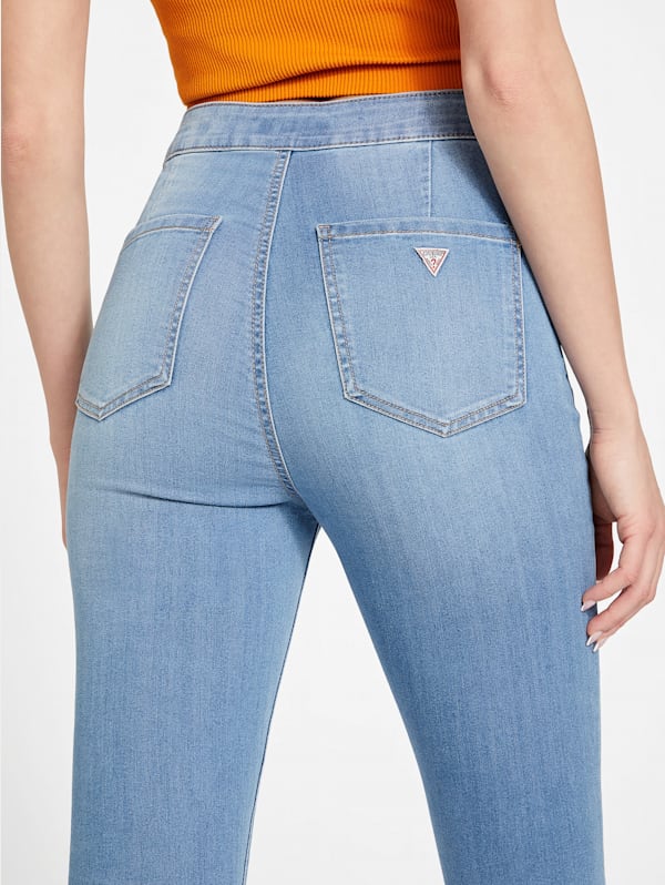  GUESS Jeans Eco Skinny Super High Rise con detalle de