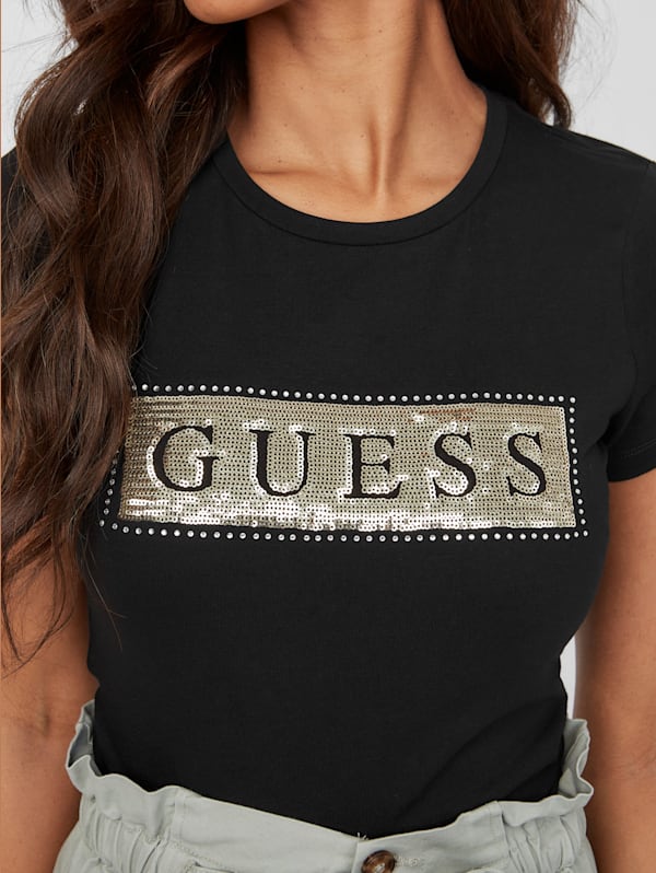 Guess sequin t shirt clearance