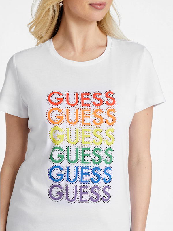Guess t shirt herren rainbow discount