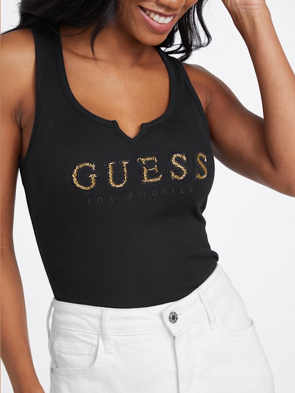 Guess logo sale tank