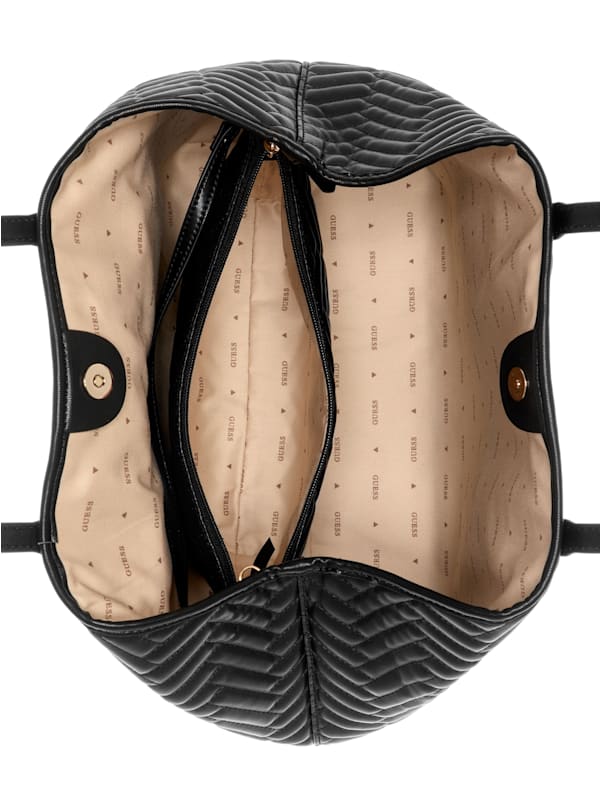 Guess victoria quilted tote sale