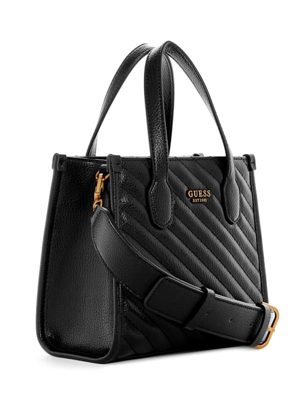Guess victoria quilted satchel on sale