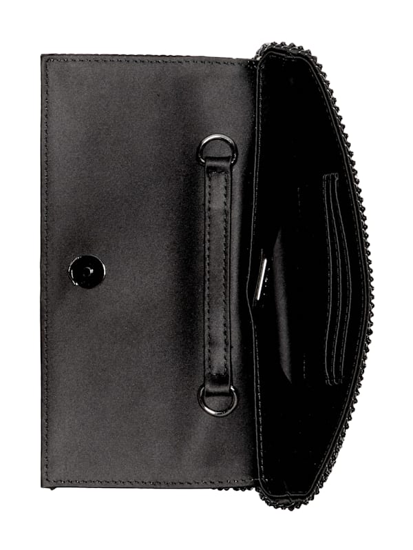 GUESS Zalina Rhinestone Clutch Black One Size