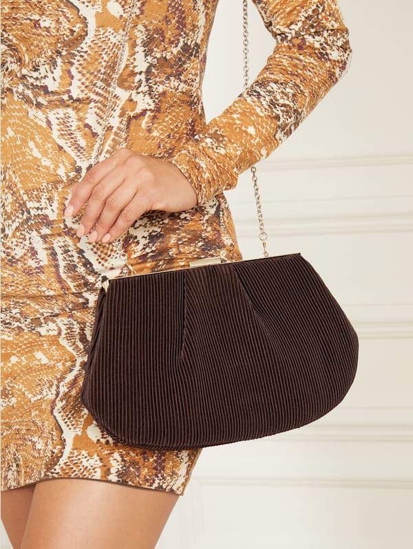 Brielle Satin Clutch GUESS Canada
